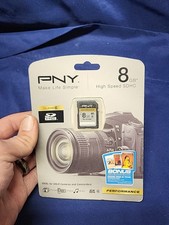 PNY 8 GB SDHC High Speed 15MB/s Ideal for DSLR Cameras  Camcorders - NEW