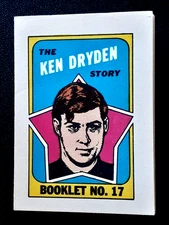 KEN DRYDEN 1971-72 O-PEE-CHEE/TOPPS BOOKLETS 71-72 #17        77659