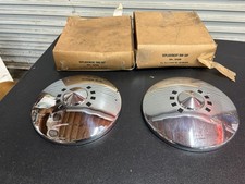 1949-50 Ford Hubcaps Pair 2aftermarket Replacement No 2039 Custom Hot Rod Caps