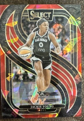 2025 Panini Select WNBA - Premier Level Jackie Young #161 Red Ice Prizm /299