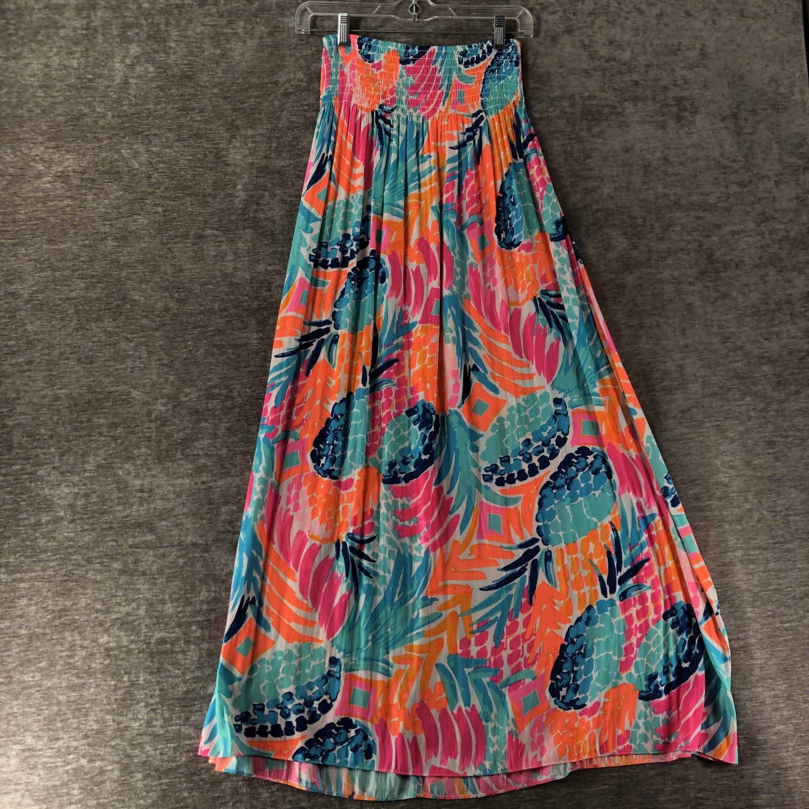 Lilly Pulitzer 25850 Women's Bright Multicolor Floral Maxi Skirt Size XS