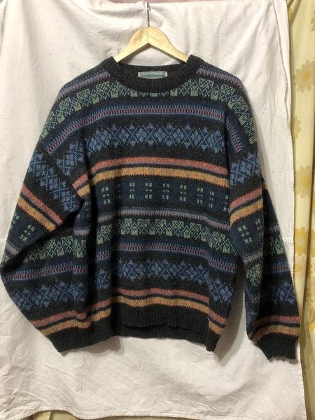 Women Jacquard Paris Sweater Multicolor Acrylic