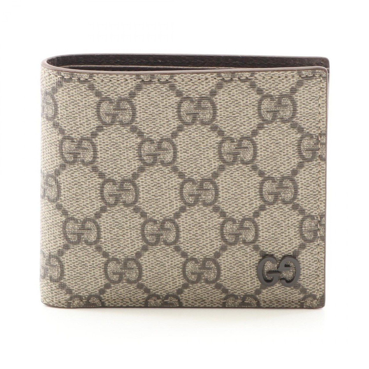 GUCCI GG Supreme Bi-fold wallet Coin purse 768244FACQC9773 canvas Beige NEW  mens