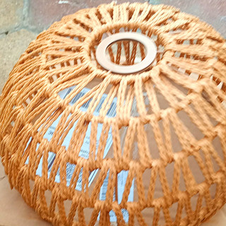Natural Rattan Dome Ceiling Light Shade Beige Indoor Pendant Lampshade