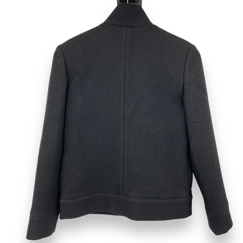 Chaqueta Narciso Rodriguez Hecha en Italia Negra 100% Lana Cremallera Expuesta Para Mujer 2 Foto 2 de 4