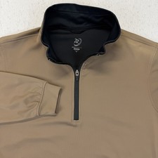 Zero Restriction 1/4 Zip Pullover Mens Medium Brown Tour Series Golf Softshell