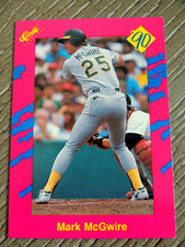 MARK McGWIRE 1990 CLASSIC PINK TRAVEL UPDATE EDITION CARD #T33
