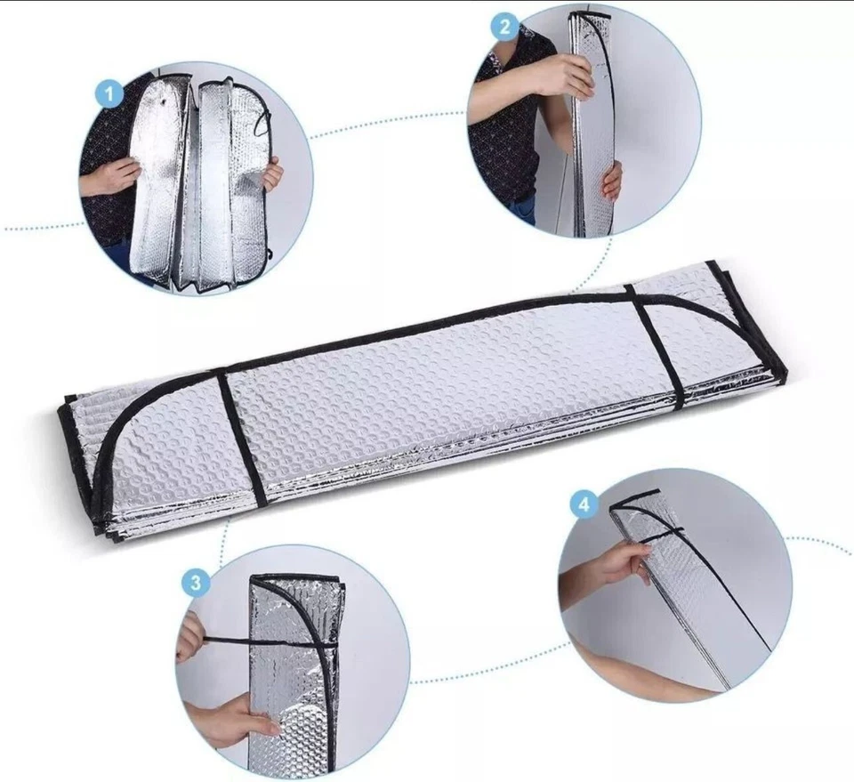 For All Fiat Sun Shade Easy Install High Quality Foldable - Image 3 of 4