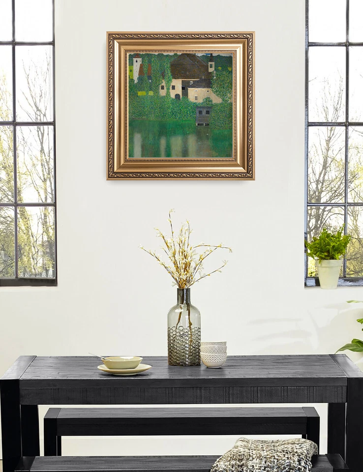 Arte de parede DECORARTS Water Castle por Gustav Klimt impressão giclée 22" x 22" - Imagem 3 de 4