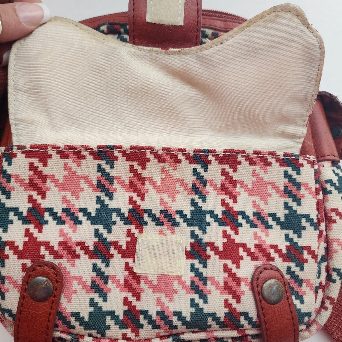 ショルダーバッグ HUECLOSET Burton Cross Bag Burton Crossbody Bag Purse Houndstooth Adjustable Strap