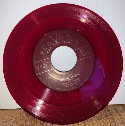 BOSTON POPS ORCHESTRA "Warsaw Concerto" Red Vinyl 45 Red Seal Classical - Picture 4 of 4