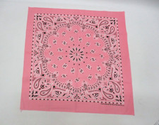 HAV-A-HANK 2-Sided Paisley Bandanna Handkerchief - 100 Cotton - USA - PINK -NEW
