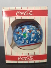 Coca-Cola Polar Bear 1993 Glass Christmas Ornament