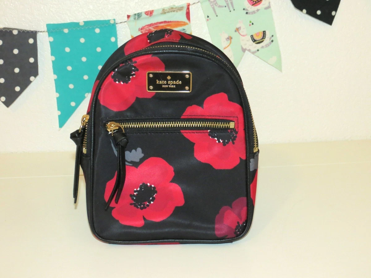 Kate Spade Mini Bradley Wilson Road Poppy Backpack Nylon  display picture 3
