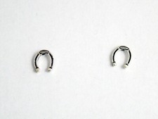 Pendiente de plata esterlina y acero quirúrgico para herradura, zapatos, pony