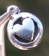 Vintage Sterling Silver HEART LOVE Pendant Charm STAMPED Not Scrap Jewelry