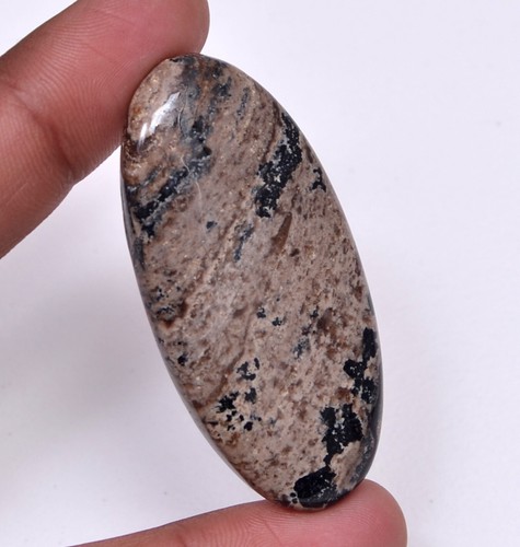 75.70 Cts Natural Picture Jasper Oval Shape Untreated Pendant Size Gemstone - Picture 3 of 7
