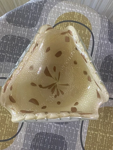 Murano Italy Art Glass Metallic Colors Bullicante Bowl Vintage Mid Century