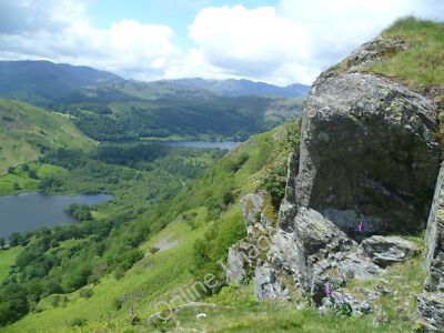 Photo 12x8 On Nab Scar Ambleside Looking towards Rydal c2011