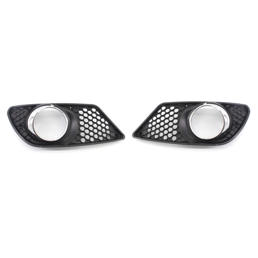 1 Pair Fog Lamp Grill Cover with Chrome Frame for  C-Class W204 2008-2010 Y1F4