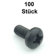 100 x śruba stelażowa M6 x 12 śruba krzyżowa śruba rackowa Adam Hall 5417BLK