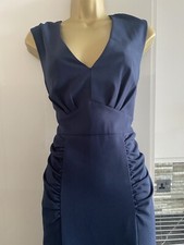 Stunning Navi Midi V Neck Dress Monsoon Size 10 BNWT RP £90