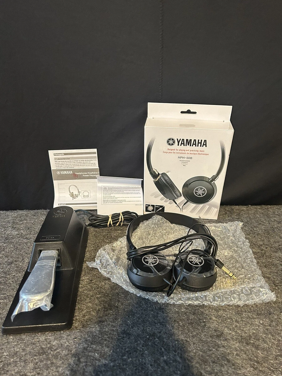 Yamaha HPH-50B Headphones With Yamaha FCA4 Sustain Pedal / Foot