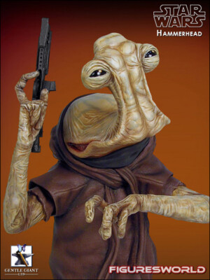 STAR WARS 2011 GENTLE GIANT MOMAW NADON HAMMERHEAD MINI BUST 383