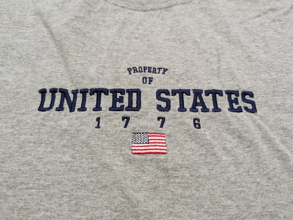 Old Varsity Brand T Shirt Mens XL Property of United States 1776 Patriotic - Image 2 of 4