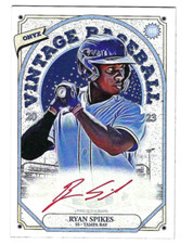 RYAN SPIKES 2023 ONYX VINTAGE BASEBALL ON CARD AUTO RED INK /25
