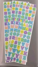 Mrs.Grossman Stickers 3 Strips Vintage Stickers Pastel Alphabets