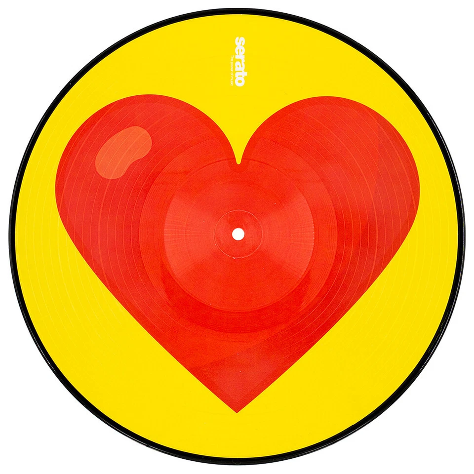 Serato - Emoji "Donut/Heart" 2x12" Picture Control Vinyl Yellow / Mint - Image 2 of 4