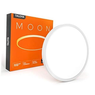  Flush Mount 12 Inch Ceiling Light (Milk Shell), 20W Surface 12Inch-1pack White