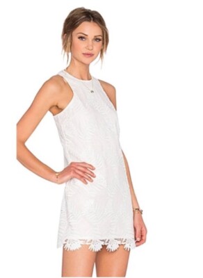 Lovers + Friends Sift Caspian White Shift Sleeveless NWT Mini Dress Size Medium