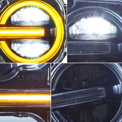 VLAND FULL LED Headlights For Ford Bronco 2020-2023 Front Lamps Yellow LED DRL - Picture 8 of 13