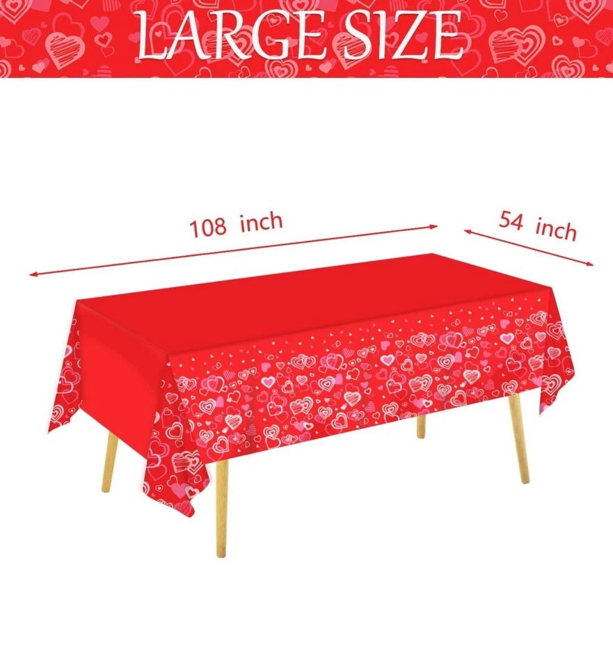 Juego de vajilla suministros de fiesta de San Valentín precioso corazón 📦 Foto 3 de 4