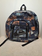 Black  Blue Plaid Design Quicksilver Backpack Great Condition Working Zippers