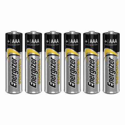 6 x Energizer AAA batteries Industrial 1.5V LR03 Micro EN92 AM4 MN2400