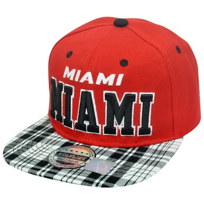 Plaid Miami MIA Florida Country Flat 