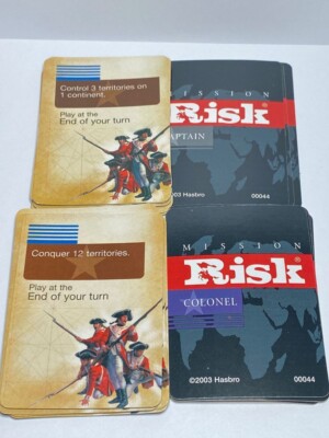 27 Parker Brothers 2003 Risk The Game Mission & Territory Cards Junck Journal