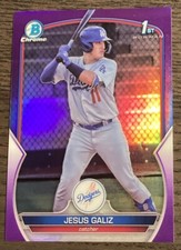 2023 Bowman Chrome Jesus Galiz #BCP-187 1st Bowman Purple Refractor /250 Dodgers