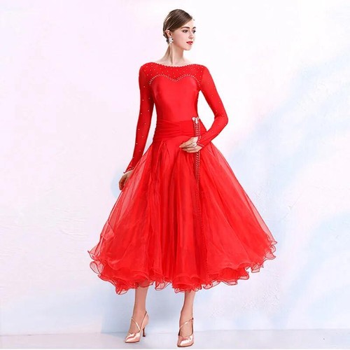 National Standard Modern Elegant Dance Dress Big Swing Women Waltz Stage Wear - Imagen 24 de 28