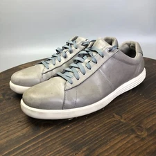 Cole Haan Reagan Mens Size 11 Gray Leather Casual Shoes Sneakers