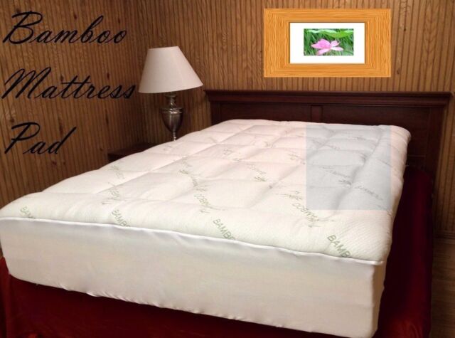 FREE FROM CHEMICAL OFFGASSING Extra Plush Bamboo Fitted Mattress Pad