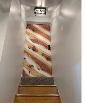 72''x30'' Custome Made River Epoxy Home Door, Handmade,Epoxy River Door ,Barn door