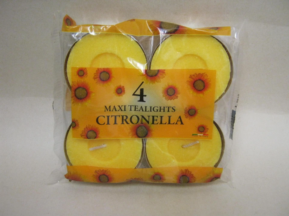 2 x Prices Maxi Large Citronella Tealights Candles Fragranced Tea Lights Pk 4 - Image 2 of 3