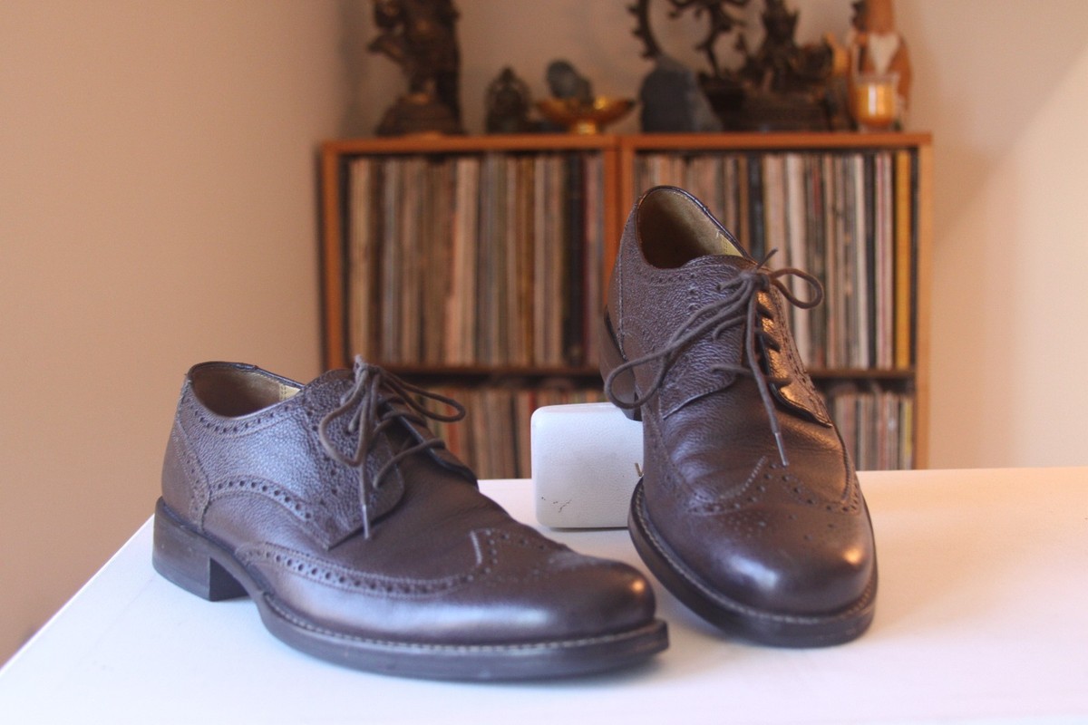 Cole Haan Men\'s Leather Derby in Tan Brown size 10 Cole Haan Bedford Cap-Toe Oxfords British Leather Tan C40255  main image 4