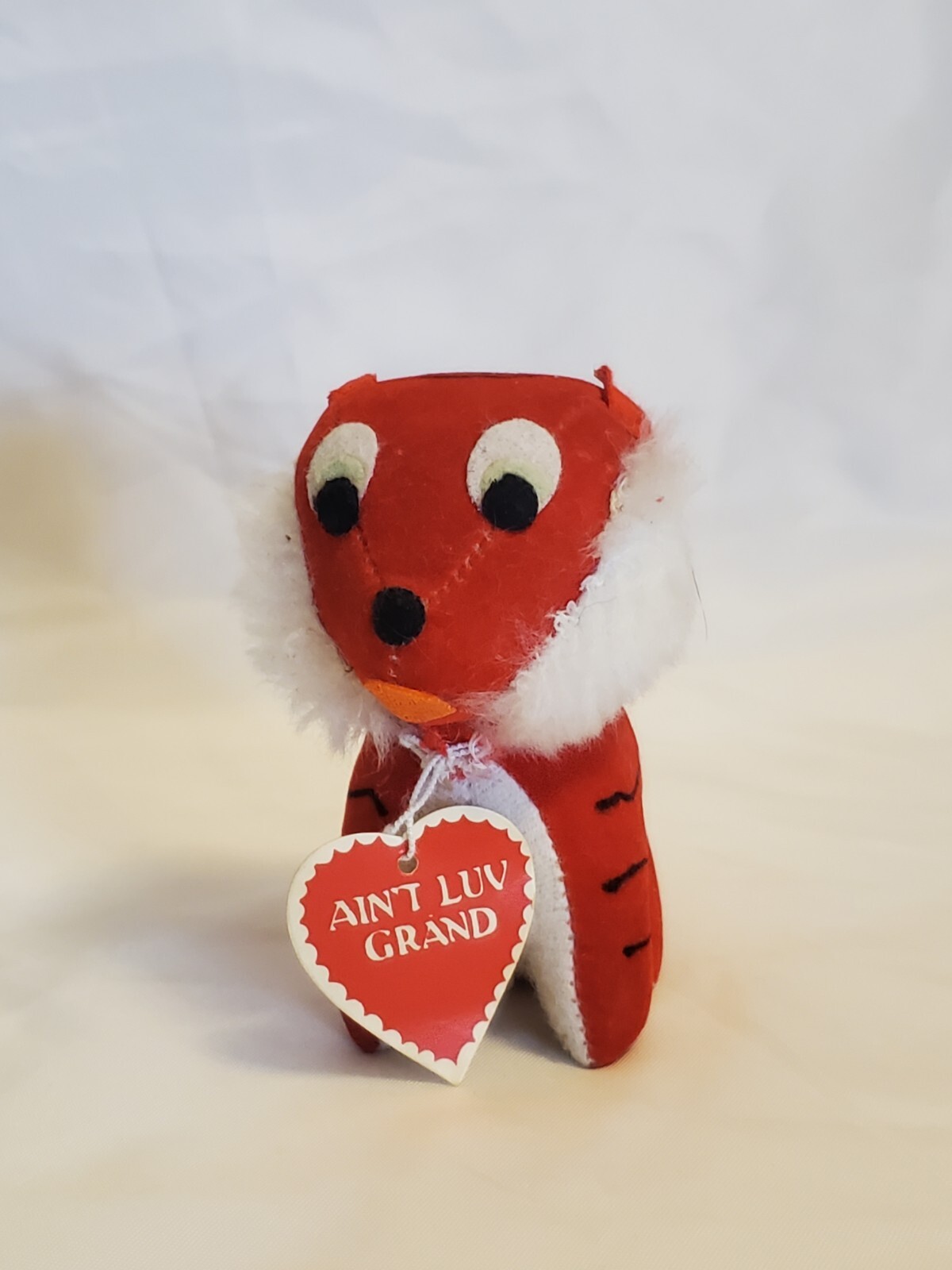 red tiger stuffed animal