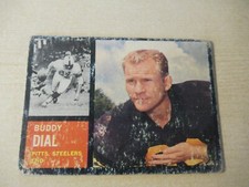 1962 TOPPS FOOTBALL BUDDY DIAL #130 SP PITSSBURGH STEELERS LOWER GRADE FILLER