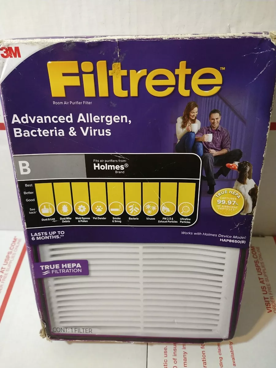 3M Filtrete Room Air Purifier Filter B Advance Allergen Bacteria